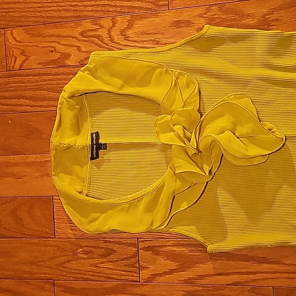 Womens ADRIENNE VITTADINI Sleeveless Sweater. Lime Green. Size Large. - Picture 4 of 8